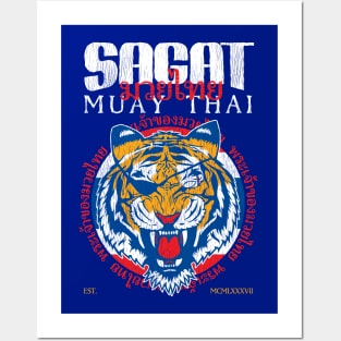 Sagat The God of Muay Thai Tiger Gym Posters and Art